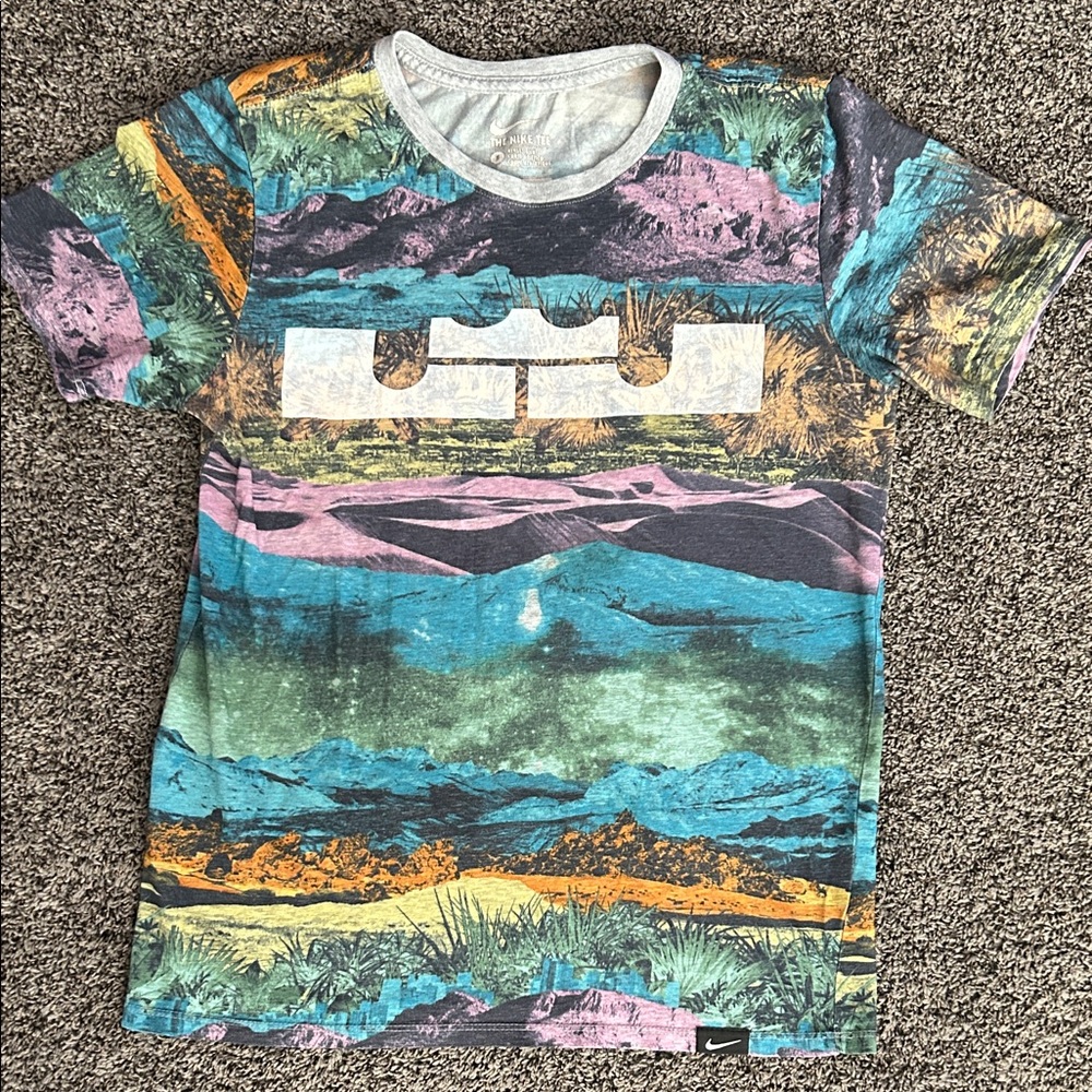 Nike  Colorful Landscape Graphic Tee
